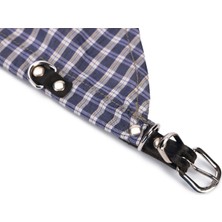 Str Store Deri Bandanalı Köpek Boyun Tasması, 42 Cm, Mavi