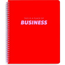 Str Store Iş Yeri - Pembe Mesajlı Büyük Kırmızı Spiral Defter, Kişisel Düşünceler, Mektup Yazma ve Not Alma Için Eğlenceli Günlük, 160 Çizgili Sayfa, 22,86 cm x 27,94 cm