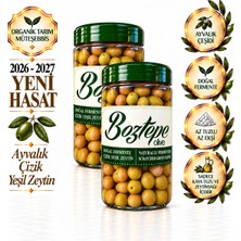 Boztepe Ayvalık Çeşidi Çizik Yeşil Zeytin Doğal Fermente 2x 700 G