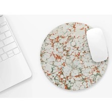 Riyaz Ebru Desen Kod:7 | Yuvarlak Kauçuk Taban Mousepad, Mouse Pad, Çap: 20 cm