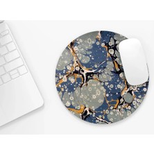 Riyaz Ebru Desen Kod:2 | Yuvarlak Kauçuk Taban Mousepad, Mouse Pad, Çap: 20 cm