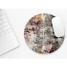 Riyaz Eskitme Grunge Desen | Yuvarlak Kauçuk Taban Mousepad, Mouse Pad, Çap: 20 cm