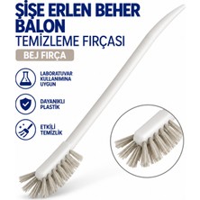 Labolist Şişe Erlen Beher Balon Temizleme Fırçası - Bej Fırça