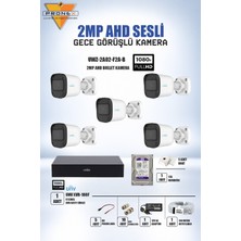 Uniwiz Unv 5'li 2mp Ahd Gece Görüşlü Sesli Kamera Seti