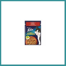 Felix Pouch Sensation Jellies Sığır Etli ve Domatesli Yetişkin Kedi Konservesi 85 gr Bez