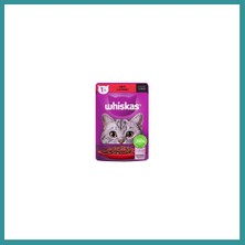 Whiskas Pouch Sos Içinde Sığır Etli Yetişkin Kedi Konservesi 85 gr Bez