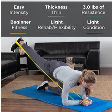 Sarı Yumuşak Egzersiz Pilates Bandı Lastiği 1.5 M Kesme