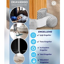 Taraflı Kapı Altı Izolasyon Süngeri, Kapı Altı Rüzgar Önleyici, Ayarlanabilir, Soğuk Geçirmez, Toz Geçirmez, Eşik Altlığı, (Beyaz)