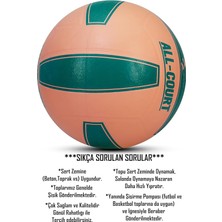 Court Voleybol Topu Pompa Dahil Set Kauçuk Dikişsiz Yekpare Üretim Iç Dış Mekan No:5