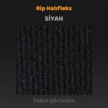 Halıfleks Zemin Yer Kaplama 3 mm Kalınlığında Rip Halı Duvardan Duvara Halıflex Organizasyon Davet (Siyah, 100X300)
