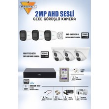 Uniwiz Unv 6'lı 2mp Ahd Gece Görüşlü Sesli Kamera Seti