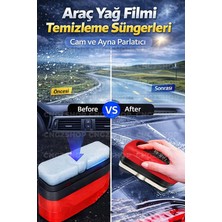 Yağ Filmi Temizleme Süngeri, Cam ve Ayna Parlatıcı, Kırmızı