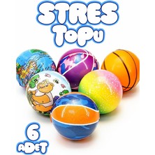 Adet Stres Topu Sünger El Bilek Güçlendirici Yumuşacık Eğitici Stres Giderici Oyuncak Top 6 cm