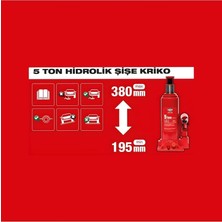 Atsk 5 Ton Hidrolik Şişe Kriko - A1201003