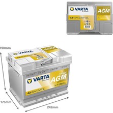Start&stop Agm 12V 60 Ah Akü A8
