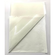 Str Store Bsn Tela 1x1 Metre 50 Micron - Çift Taraflı Yapışkan Tela - Arma Yapıştırma Telası - Laminasyon Telası - Dikiş Nakış Telası - Ütü ile Yapıştırılan Tela - Kağıtlı Tela