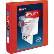 Str Store Heavy Duty View 3 Halkalı Klasör, 3,5 cm Tek Dokunuşlu Ezd Halka, 12 Kırmızı Klasör (79171)
