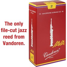 SR302R Java Filed Kırmızı Kesim Soprano Saksafon Kamışları (Güç 2) (10'lu Paket)