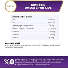 Omega-3 For Kids 150 ml – Çocuklar Için Balık Yağı Şurubu, Dha ve Epa, Portakal Aromalı