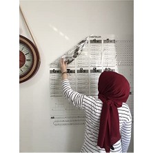 Trendexa Eğitici Pratik Çarpım Tablosu Şeffaf Akıllı Kağıt Tahta 100X100 cm Yazı Tahtası ve Kalem