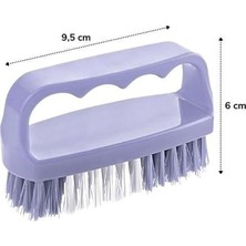 Plastik Pratik Tırnak Kıyafet Yaka Temizlik Fırçası, Asorti