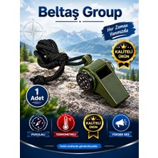 Beltaş Group Pusulalı Termometreli Çok Fonksiyonlu Acil Durum Düdüğü Kampçılık Deprem Düdüğü