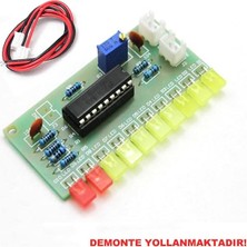 LM3915 10 LED Vumetre Kit Dıy LED Elektronik Ses Müzik Seviye Işık Göstergesi Lehimleme Eğitim Devresi Spektrum Analizör
