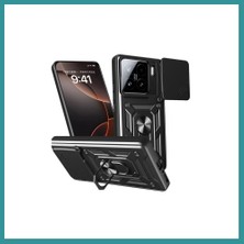 Bt Teknik Mi 15 Uyumlu Kılıf Pars Lens Yüzüklü Silikon - Siyah Bez