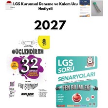 2027 Lgs 8.sınıf Ankara Fen Bilimleri 32 Haftalık Deneme ve Nartest Fen Bilimleri Soru Senaryoları (2 Kitap) + Lgs Deneme ve Kalem Ucu Hediyeli