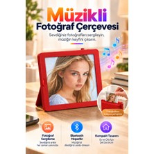 Raylax Bluetooth Hoparlörlü Müzikli Fotoğraf Çerçevesi Mıknatıslı Buzdolabı Fotoğraf Tutucu Ayaklı Dekoratif Tasarım