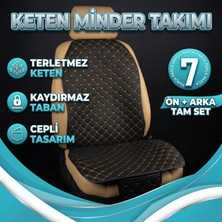 Gök Tr Opel Crossland Uyumlu Siyah Keten Oto Koltuk Minderi 7'li Set