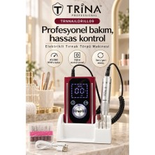 Trina Profesyonel Şarjlı Tırnak Törpü Makinesi Kırmızı TRNNAILDRILL09