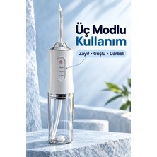 Ms Şarj Edilebilir Ağız Duşu Üç Modlu Şeffaf Hazneli