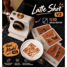 Baba Oğul 3D 3D Yeni Versiyon V2 3D Baskı Latte Shot Kahve Desen Yazıcısı (Beyaz Renk) Latte Art Makinesi Kahve Üzeri Şekil Çizme Cihazı