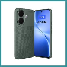 Bt Teknik Vivo V60 Lite Uyumlu Auto Focus Karbon Kapak - Koyu Yeşil Bez