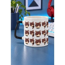 Mor Mürekkep Love And Deepspace Zayne Baskılı Siyah Kulplu Prime Kupa 200 ml