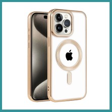 Bt Teknik iPhone 14 Pro Uyumlu Kılıf Kronos Magsafe Kapak - Gold Bez