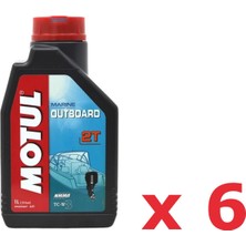 Akamarin Motul Marine Outboard 2t 2 Zamanlı Tekne Motor Yağı 1 L 6 Adet