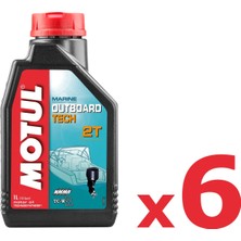 Akamarin Motul Marine Outboard Tech 2t 2 Zamanlı Tekne Motor Yağı 1 L 6 Adet
