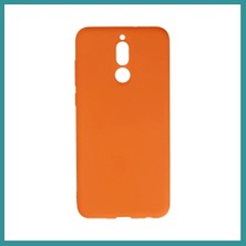 Bt Teknik Huawei Mate 10 Lite Uyumlu Kılıf Nano Içi Kadife Silikon - Turuncu Bez