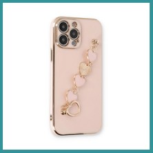 Bt Teknik iPhone 14 Pro Uyumlu Kılıf Esila Silikon - Pudra Bez