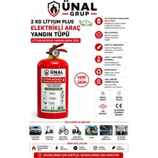 Ünal Grup 2 kg Elektrikli Araç Lityum Yangın Söndürücü Kkt Yangın Tüpü Ev Ofis