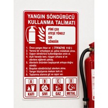Ünal Grup Yangın Söndürücü 25X35 cm Pvc Uyarı Levhası Ikaz Tabelası Kapı Duvar