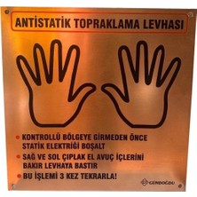 Ünal Grup Anti Statik Topraklama Levhası Uv Baskı Kolay Montaj Iş Yeri Apartman Uyumlu