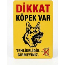 Ünal Grup Dikkat Köpek Var Dekota Levha, A5 ( 14,8 x 21 Cm) Dış Mekan Kullanımı Uyarı Tabelası Bahçe, Dükkan, Iş Yeri Için Uyarı Ikaz Levhası