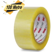 Ünal Grup Koli Bandı 45 mm x 100 Metre Şeffaf Güçlü Yapışkanlı Kopmayan Bant Uyarı Levhası Pvc