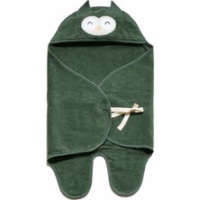 Funna Baby Bebek Kundağı Havlu Bath Time Yeşil 70 cm