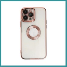 Bt Teknik iPhone 14 Pro Max Uyumlu Kılıf Slot Silikon - Rose Gold Bez