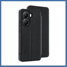 Evçem Poco X7 Pro Uyumlu Kılıf Flip Cover - Siyah Evcem
