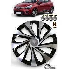 YONGA OTO AKSESUAR Peugeot 206 14 Inç Jant Kapağı  Kırılmaz 4'lü + 4 Amblem + 8 Cırt Kelepçe